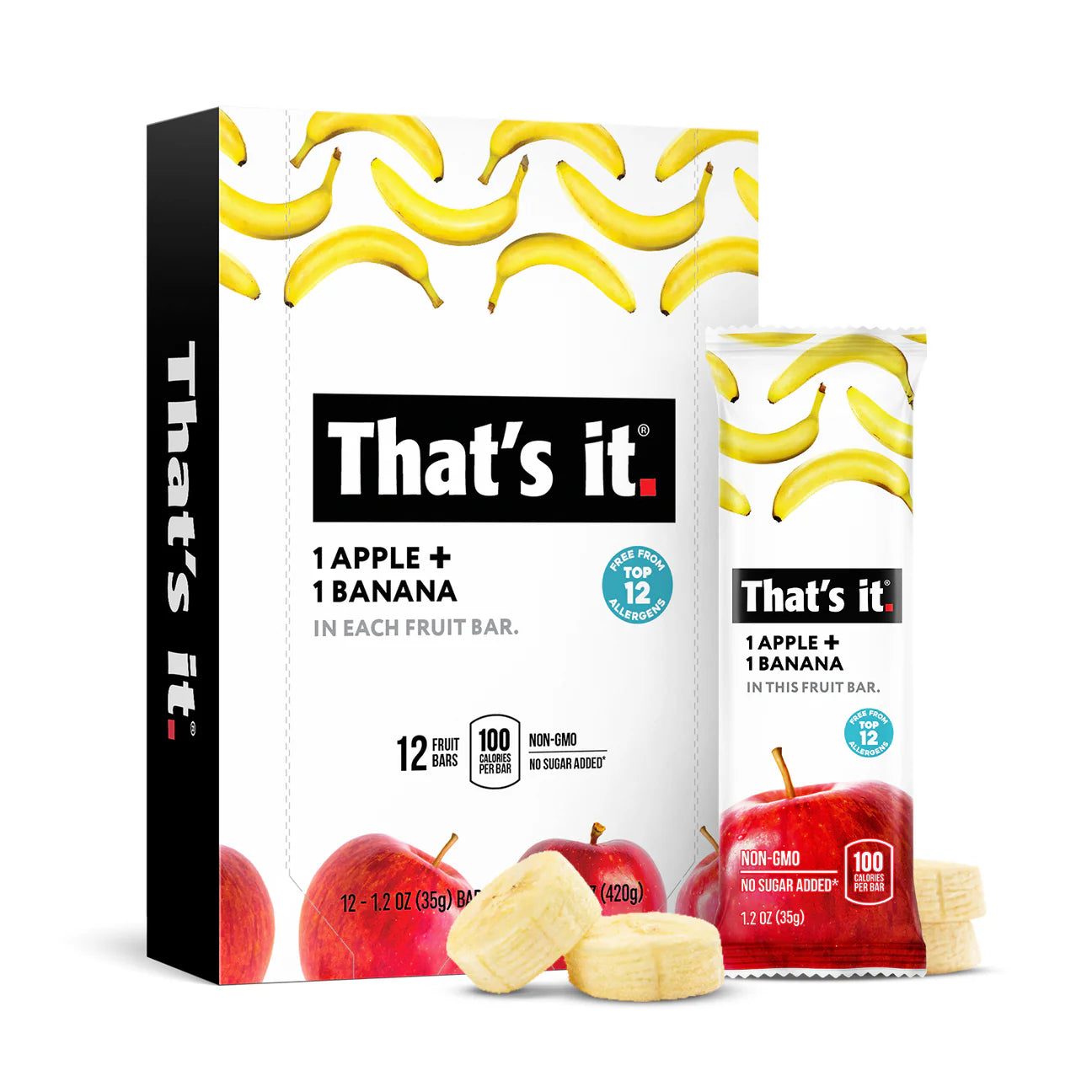 That's it. Apple + Banana Fruit Bar