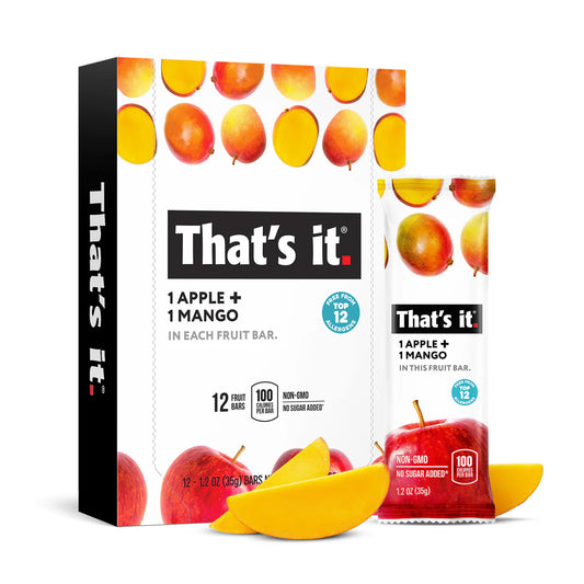 That's it. Apple + Mango Fruit Bars