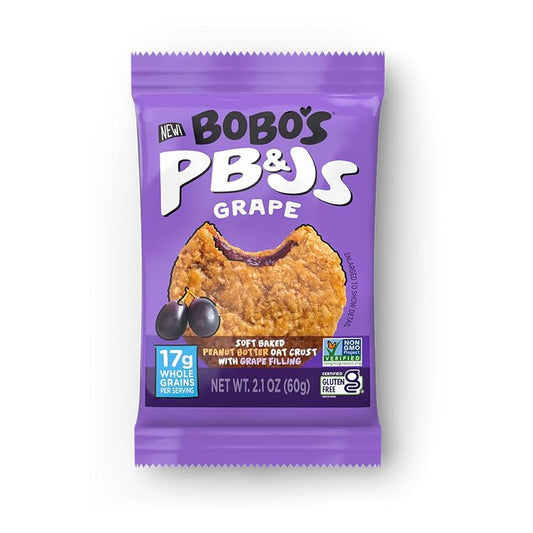 Bobo's Grape PB&J Soft Baked Peanut Butter Oat Crust Bar 2.1oz