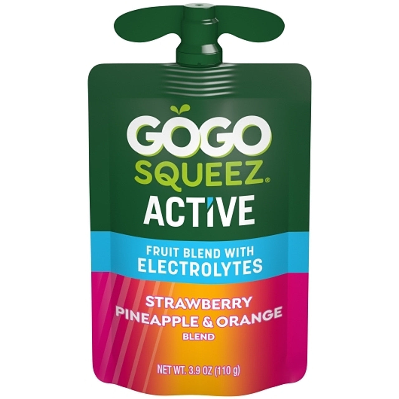 GoGo Squeeze Fruit Blend with Electrolytes - Strawberry, Pineapple, & Orange Blend 3.9oz